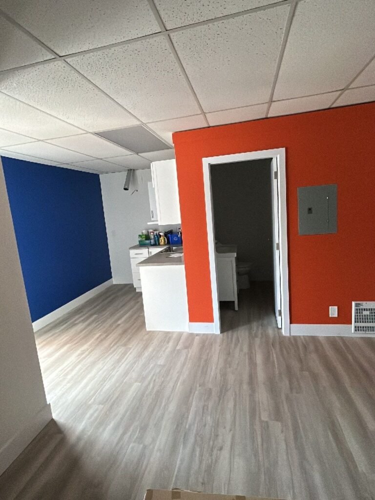 Finished commercial office after network and cabling buildout
