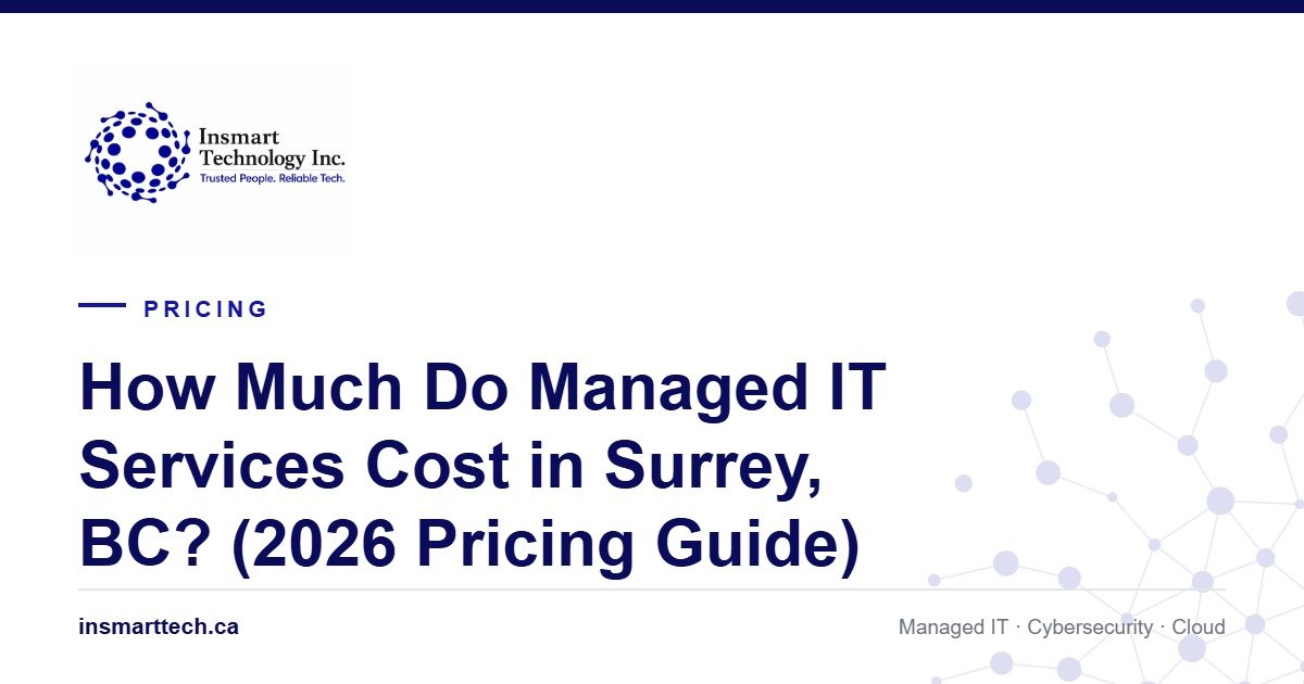 How Much Do Managed IT Services Cost in Surrey, BC? (2026 Pricing Guide)