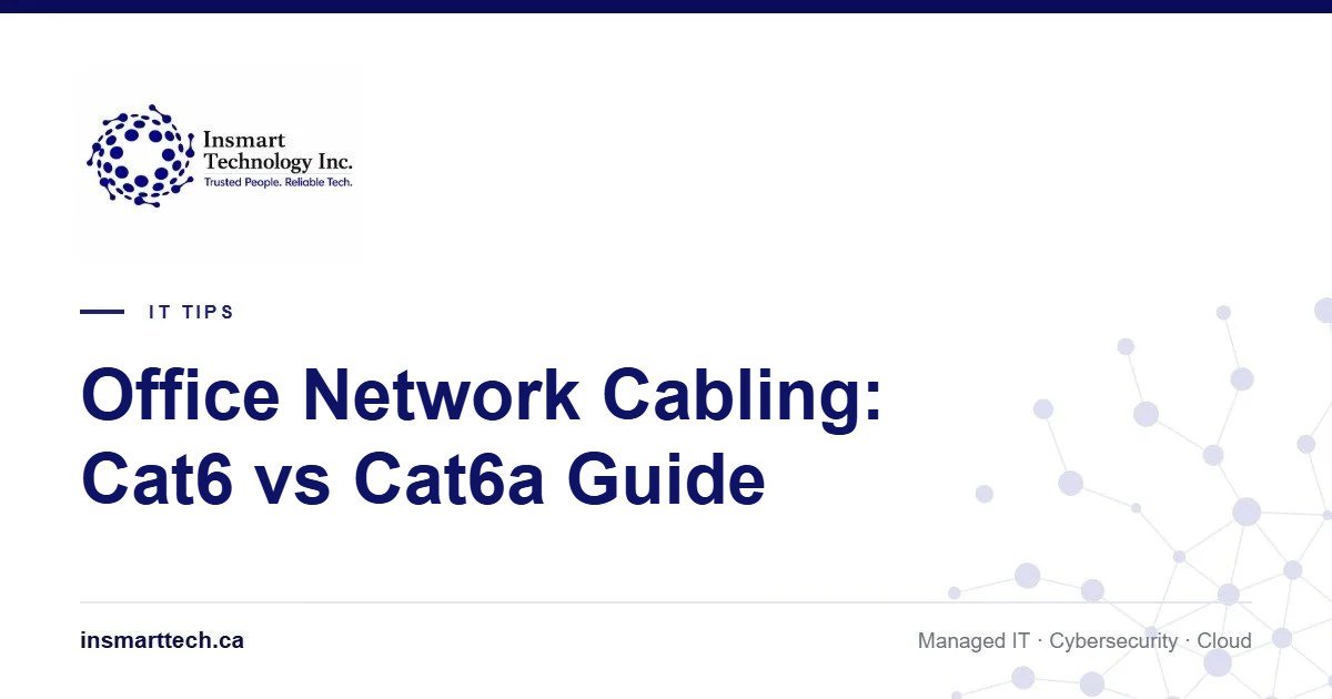 Office Network Cabling Guide: Cat6 vs Cat6a and Planning a Clean Setup